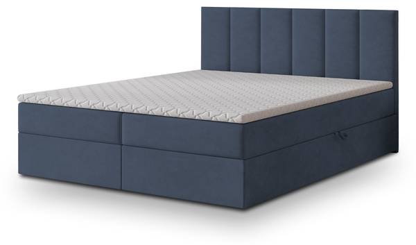 Boxspringbett MERIL Blau - Liegefläche Breite: 160 cm