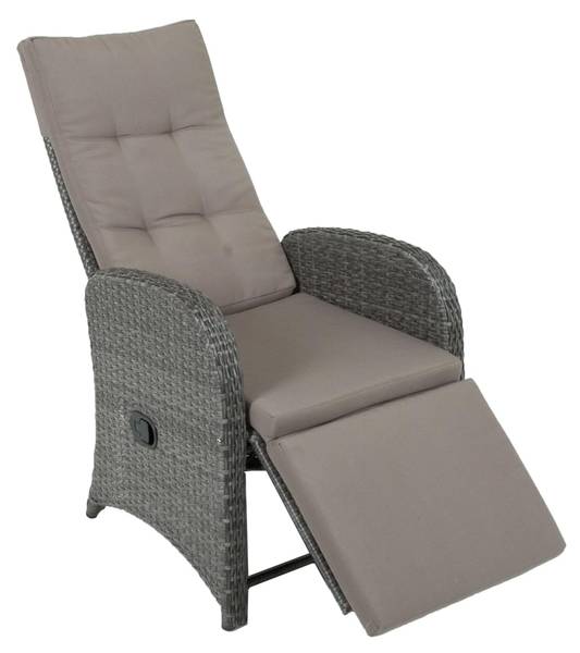 Liegestuhl CARMEN (2er-Set) Grau - Kunststoff - 63 x 110 x 73 cm