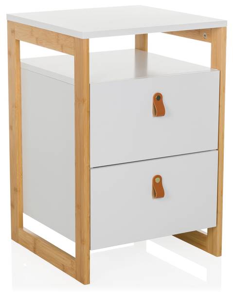 Beistelltisch TAROLO III Weiß - Holzwerkstoff - 40 x 60 x 40 cm