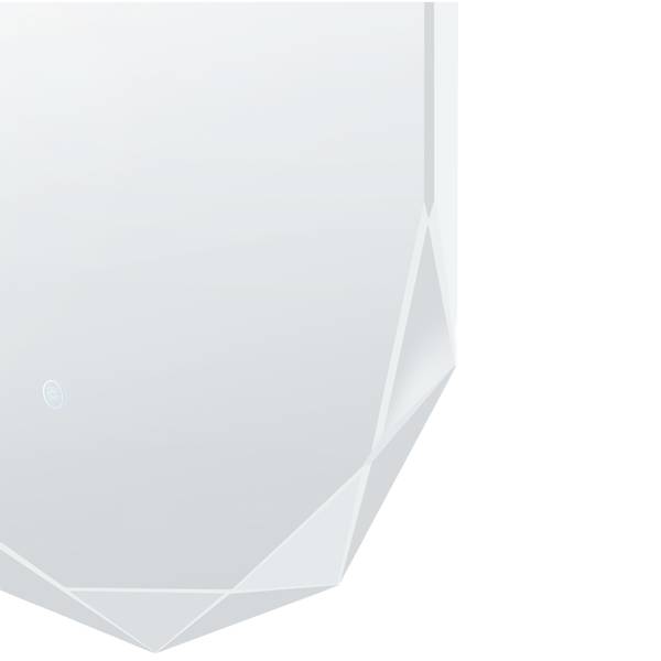 Badezimmerspiegel ANIZY Silber - Bambus - 62 x 110 x 4 cm