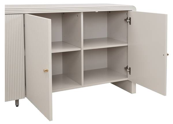 Sideboard MIRENALO Beige - Holz teilmassiv - 180 x 75 x 40 cm