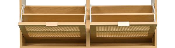 Buffet commode Coeus Ⅲ Marron - Pin - Acier - 25 x 90 x 100 cm