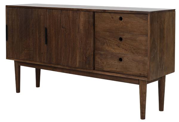 Schrank BITIKA Braun - Massivholz - 40 x 80 x 150 cm
