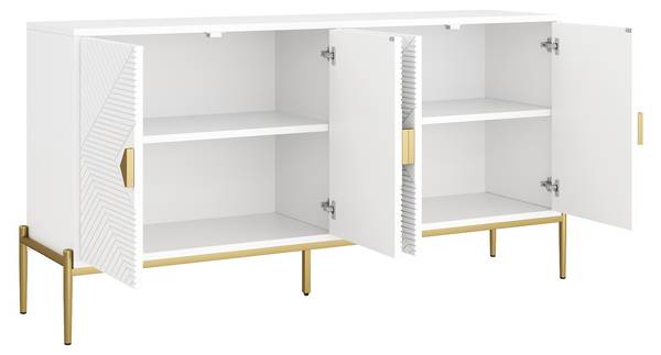 Sideboard Apneumone Weiß - Holzwerkstoff - 40 x 80 x 162 cm