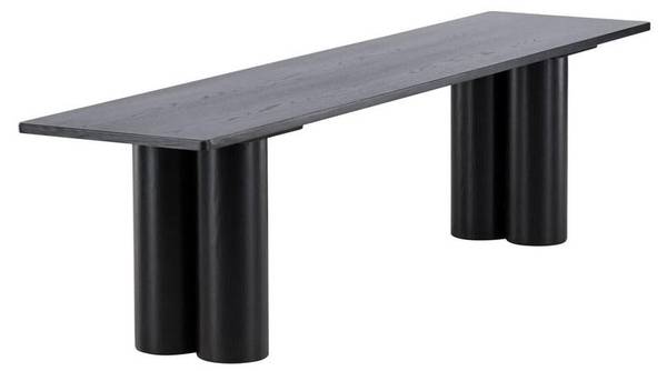 Sitzbank Olivia Schwarz - Holzwerkstoff - 180 x 45 x 40 cm