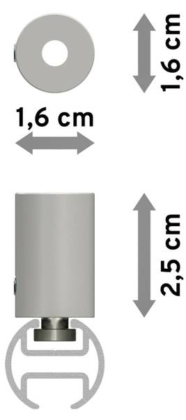 Innenlaufstange 1-Lauf Sonius Mavell Breite: 180 cm