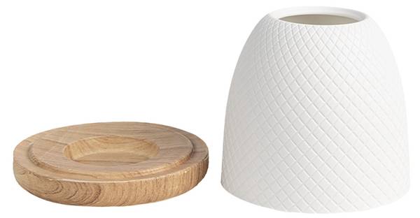 Teelichthalter Anastasios Weiß - Porzellan - 9 x 10 x 9 cm