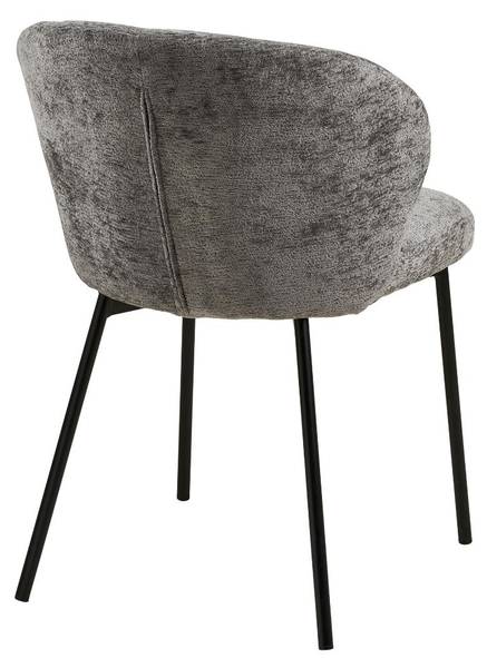 Chaise de salle à manger Freja Marron - Polyester - Tissu - Acier - 66 x 80 x 59 cm