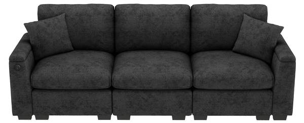 3-Sitzer Sofa ChenilKiss Grau