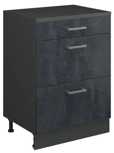 Erweiterungskommode Rion 60758 Grau - Chrom - 60 x 84 x 46 cm
