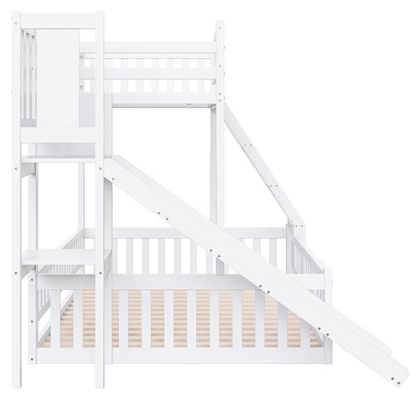 Etagenbett Maximilian I Weiß - Kiefer - 175 x 165 x 242 cm