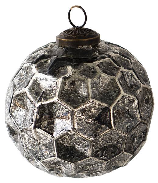 Weihnachtskugel Winter 36437 Schwarz - Glas - 10 x 10 x 10 cm