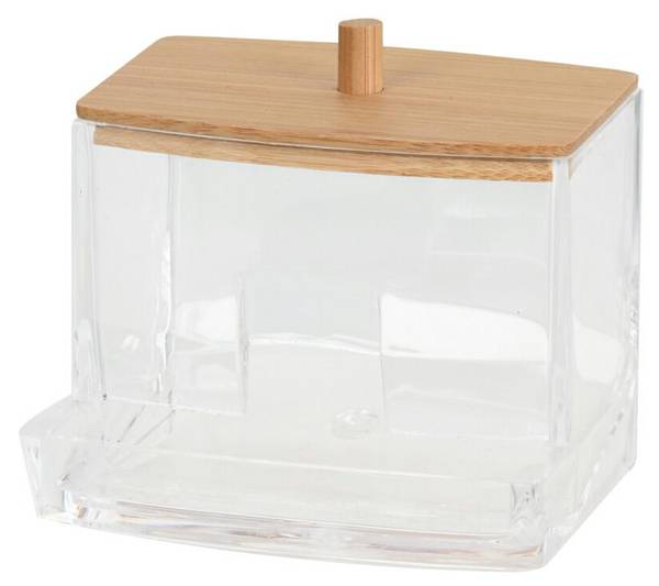 Wattestäbchenbehälter 170490840 Beige - Kunststoff - 9 x 9 x 8 cm