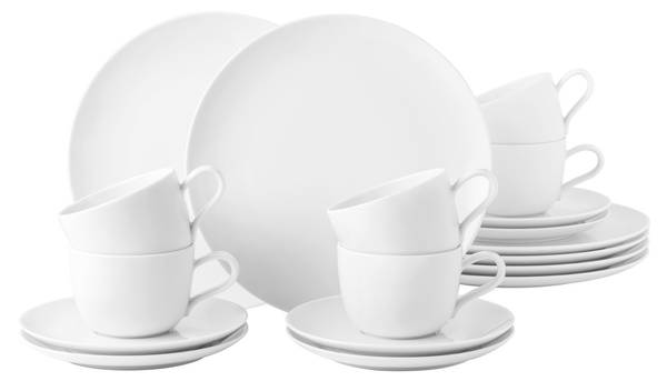 Kaffeeservice Liberty 18-teilig Weiß - Pinie - 24 x 19 x 43 cm