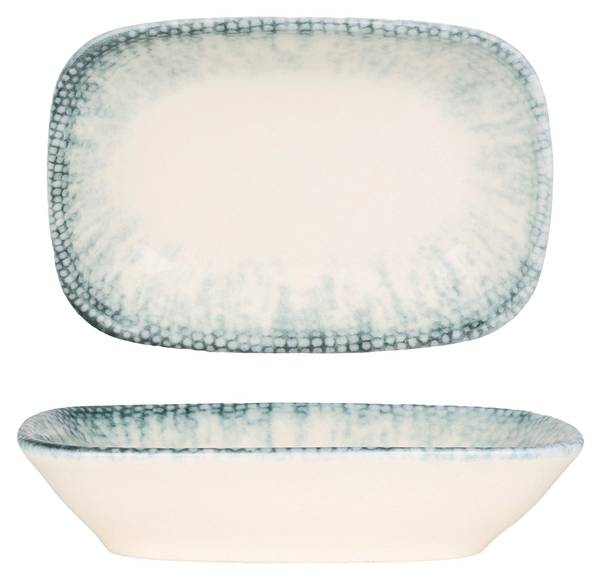 Assiette de service Iceberg 2 él. Porcelaine - 14 x 1 x 14 cm