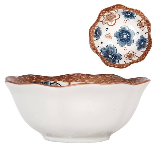Kom Emilia&Bowl wit - keramiek - 10 x 4 x 10 cm