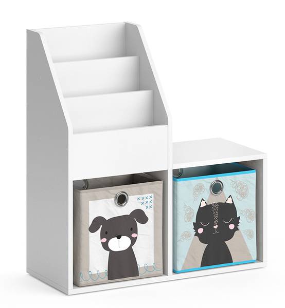 Bibliothèque enfant Luigi 36223 Blanc - Bois manufacturé - 31 x 79 x 72 cm