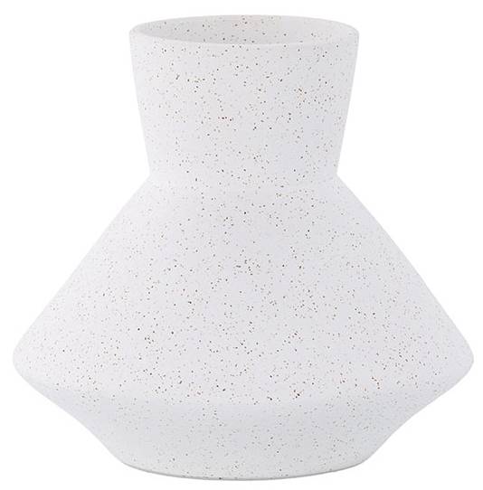 Vase Rellis Weiß - Holz teilmassiv - 22 x 20 x 22 cm