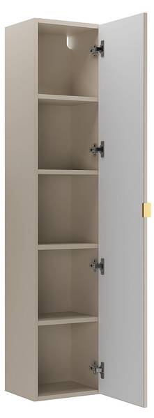 Badschrank ONDIL Beige - Holz teilmassiv - 35 x 140 x 27 cm