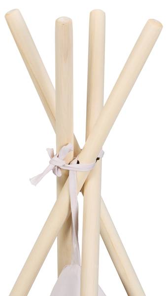 Tipi Spielzelt mit Bodenmatte Beige - Braun - Polyester - 125 x 158 x 125 cm