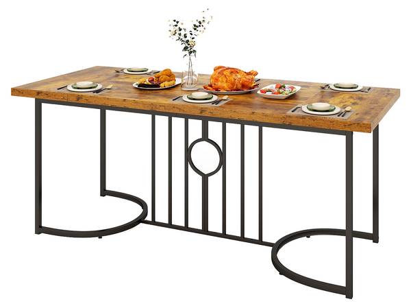 Esszimmertisch WO79649ORDE Braun - Holzwerkstoff - 79 x 75 x 180 cm