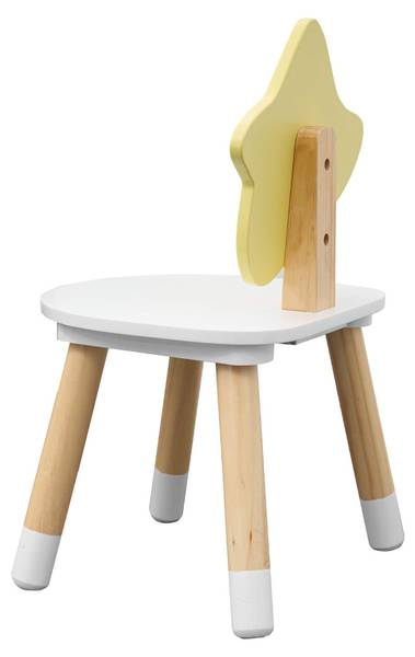 Kindertisch und Stuhl Buriti (2er-Set) Weiß - Holzwerkstoff - 60 x 44 x 40 cm