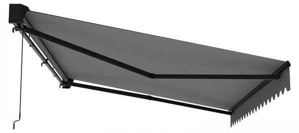Markise Paimpol Grau - Metall - 1 x 1 x 300 cm