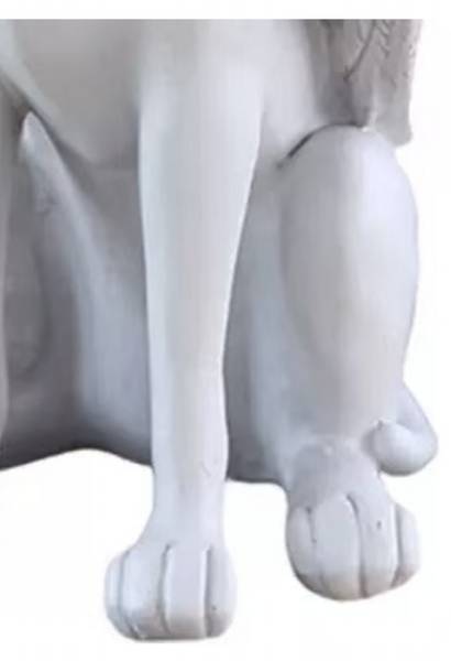 Grabschmuck für Hunde Engel Grau - Polyresin - 11 x 20 x 11 cm