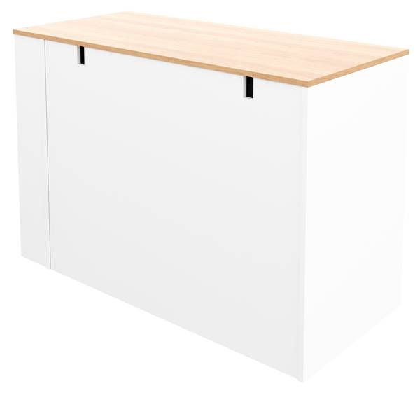 Kücheninsel BANAT44 Ⅲ Weiß - Holzwerkstoff - 60 x 90 x 120 cm