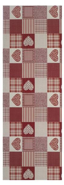 Küchenteppich SALLY Herzen Rot - PVC - 48 x 2 x 200 cm