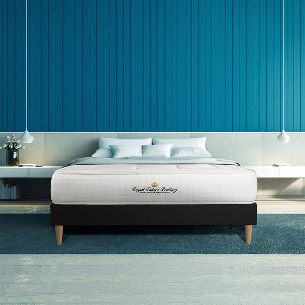 Bettgestell und Matratze Balmoral -  13 Schwarz - Massivholz - 130 x 53 x 190 cm