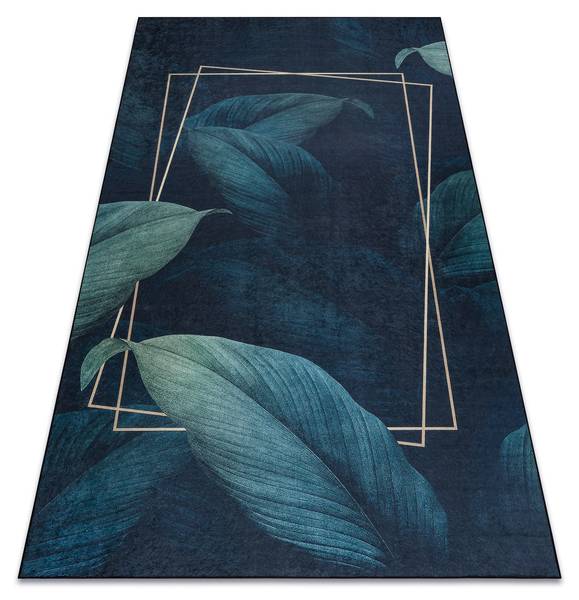 Teppich P16789 Blau - Polyester - 80 x 1 x 150 cm