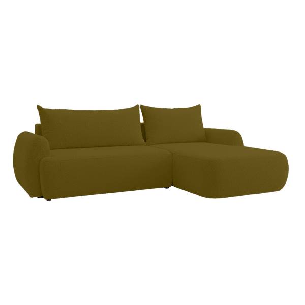 Ecksofa MUNDUK II Olivgrün - Armlehne davorstehend links - Ecke davorstehend rechts - Ottomane davorstehend rechts