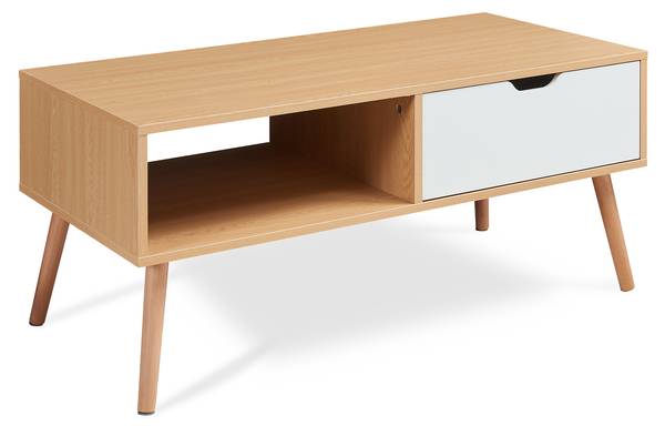 Couchtisch Bordkak Braun - Weiß - Holzwerkstoff - 100 x 45 x 48 cm