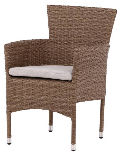 Chaise de repas d’extérieur MALINA Marron