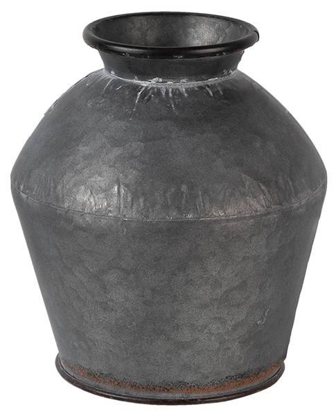 Vase Jaiden Grau - Metall - 26 x 24 x 26 cm