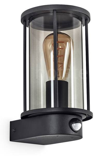 Außenwandleuchte Caddo Grau - Metall - 15 x 26 x 16 cm