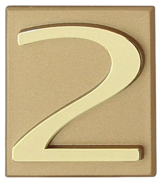 Hausnummer ZNAL Gold - Kunststoff - 40 x 47 x 1 cm