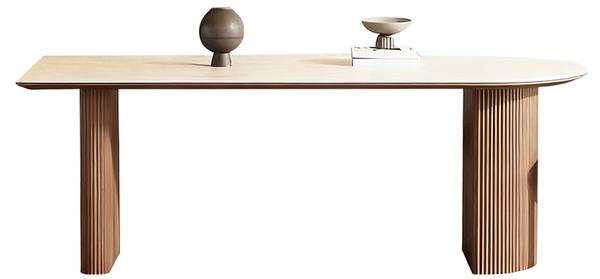 Esstisch BUDS200 Braun - Stein - 75 x 80 x 200 cm