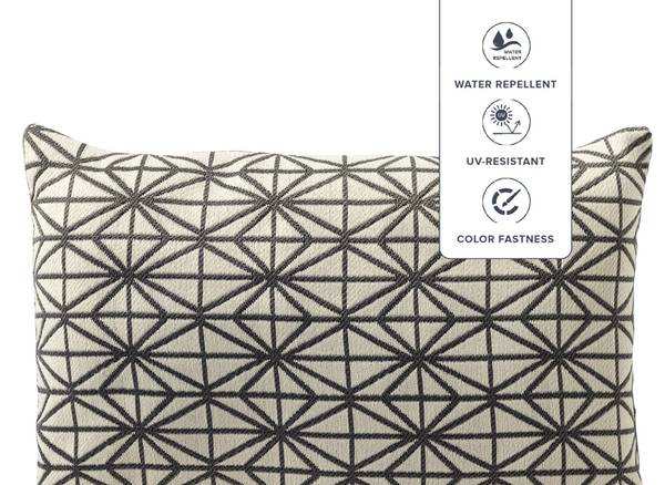 Coussin extérieur Nisa Gris - Polyester - 60 x 40 x 40 cm