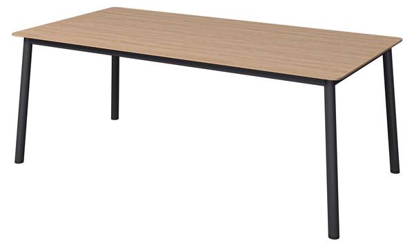Gartentisch JANNIS Beige - Grau - Metall - Stein - 100 x 75 x 200 cm