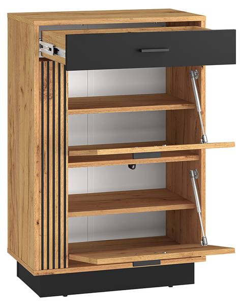 Schoenenkast Nilo bruin - plaatmateriaal op houtbasis - 60 x 91 x 34 cm