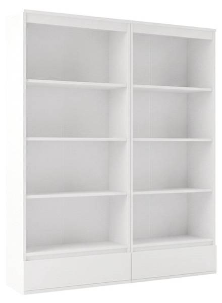 Regal-Set Rio Weiß Weiß - Holzwerkstoff - 130 x 183 x 37 cm