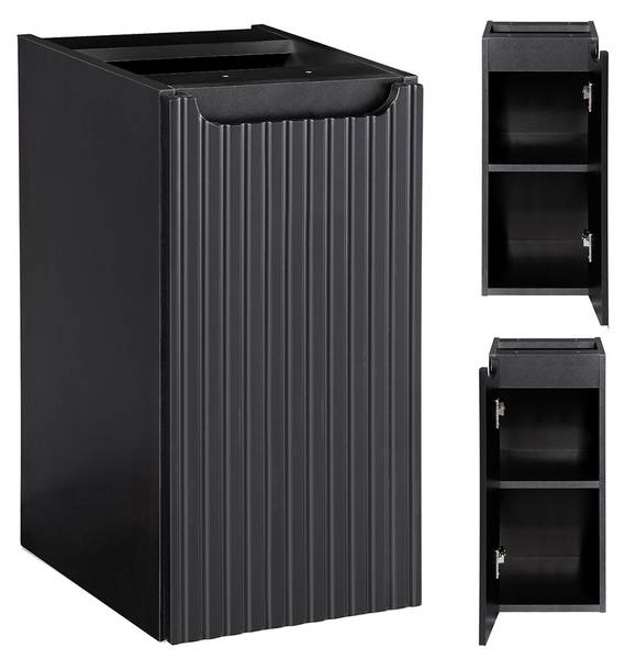 Waschbeckenschrank NEWPORT-56-19 Schwarz - Holzwerkstoff - 90 x 60 x 40 cm