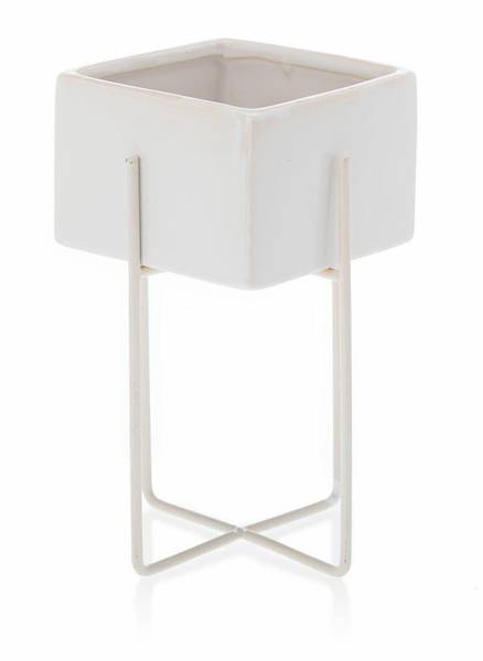 Blumentopf Mizu Weiß