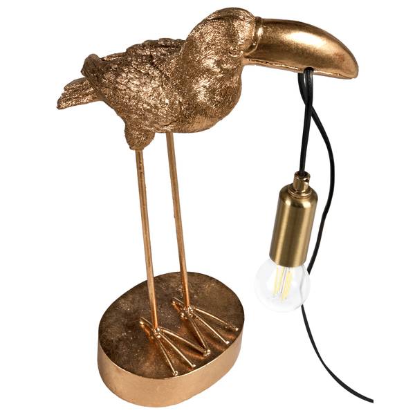 Tafellamp ARACARI goud - hars - 24 x 42 x 15 cm