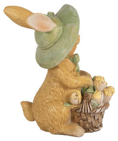 Figur Kaninchen DekoEaster-Jett Braun - Kunststoff - 6 x 11 x 8 cm