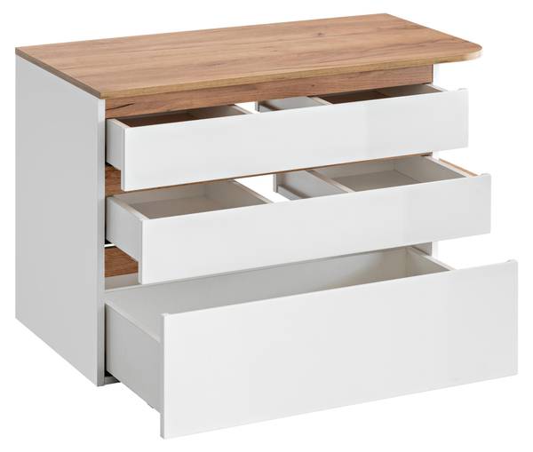 Schrank unter waschbecken PLATINUM CUW9 Weiß - Melamin - 94 x 64 x 50 cm