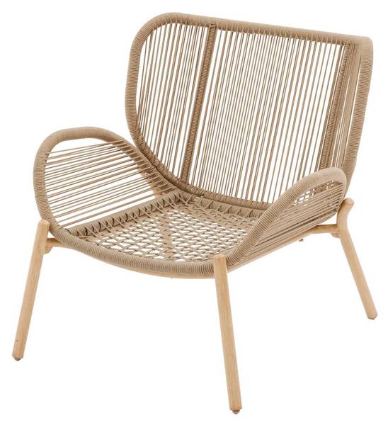Gartensessel MELOANE Beige - Metall - 81 x 80 x 87 cm