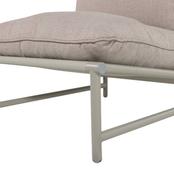Fauteuil de jardin ELVO Gris - Tissu structuré - Microfibre - Polypropylène - 82 x 75 x 75 cm